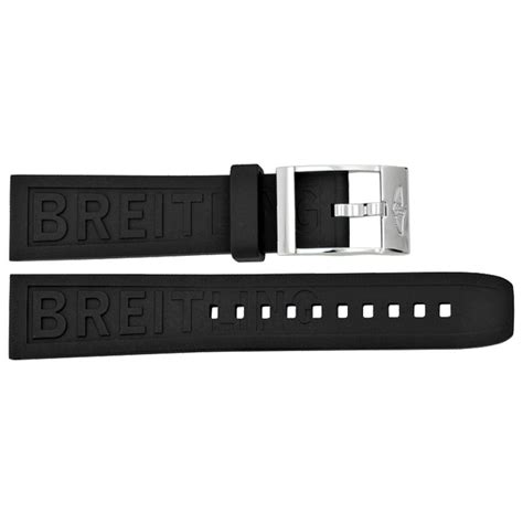 breitling 22 20mm black rubber strap 152s|breitling navitimer 22mm deployment strap.